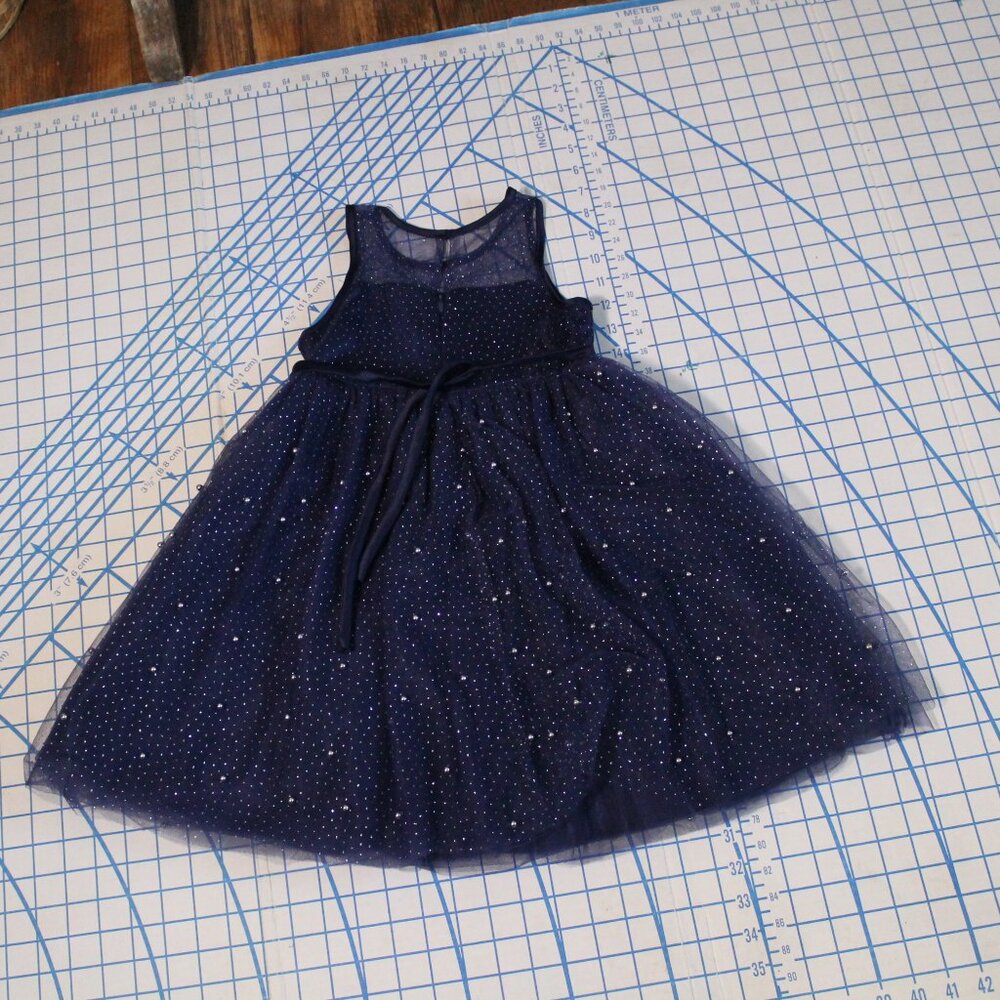 American Princess Sparkly Navy Blue Dress, Size 4 - Picture 5 of 9